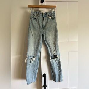 Abercrombie the ankle straight ultra high rise